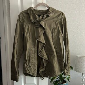 Army Green Zip Up Jacket
